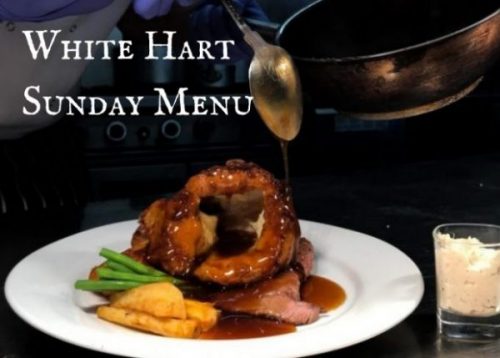 Sunday Roast Menu from The White Hart Inn, Trudoxhill, Frome