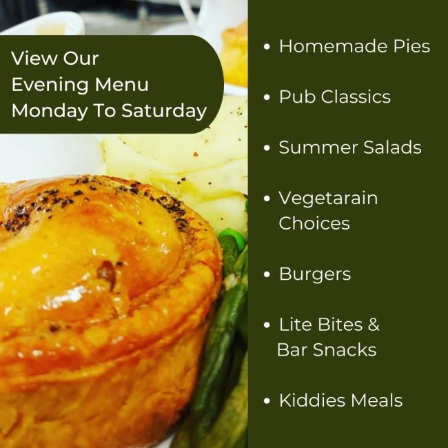 Fantastic evening menu at The White Hart Inn at Trudoxhill, Near Frome, Traditional 17th century pub, famous for good homecooked food, real ale, fine wines and good company