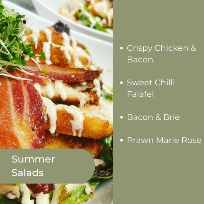 Tasty Summer Salads at The White Hart Inn at Trudoxhill, Near Frome, Traditional 17th century pub, famous for good homecooked food, real ale, fine wines and good company