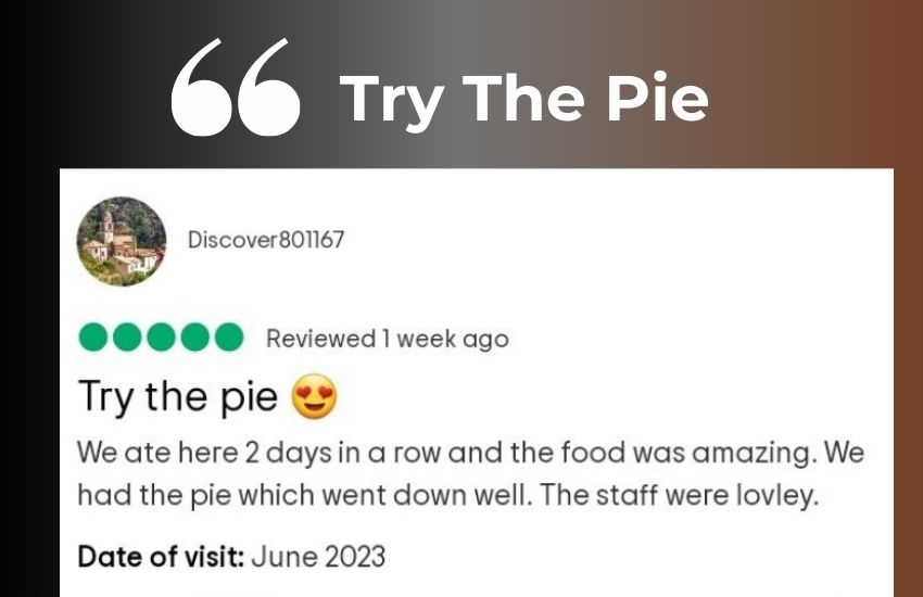“Try The Pie”, review for White Hart Inn at Trudoxhill, Near Frome, Traditional 17th century pub, famous for good homecooked food, real ale, fine wines and good company White Hart Inn at Trudoxhill, Near Frome, Traditional 17th century pub, famous for good homecooked food, real ale, fine wines and good company